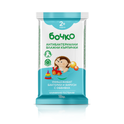 Бочко Антибактериални мокри кърпички 18бр