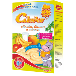 Каша Слънчо Ябълка, банан и манго 6м+