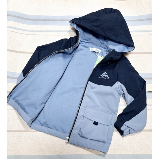 Детско непромокаемо яке в синьо с качулка Детско непромокаемо яке в синьо с качулка