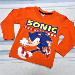 Детска памучна блуза в оранжево Соник Детска памучна блуза в оранжево Соник
