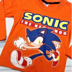 Детска памучна блуза в оранжево  Соник