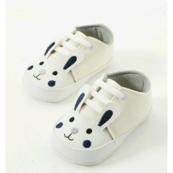 Бебешки буйки/кецове в бяло  Зайчета