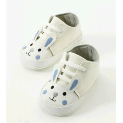 Бебешки буйки/кецове в бяло  Зайчета