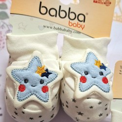 Бебешки памучни терлички в синьо или бяло Звездички