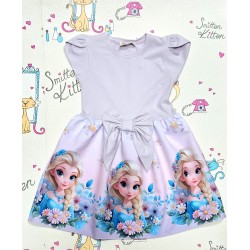 Красива детска рокля в светло лилаво Елза от Замръзналото кралство