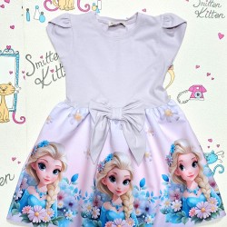 Красива детска рокля в светло лилаво Елза от Замръзналото кралство