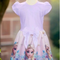 Красива детска рокля в светло лилаво ,,Елза от Замръзналото кралство Красива детска рокля в светло лилаво ,,Елза от Замръзналото кралство