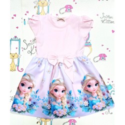 Красива детска рокля в светло розово Елза от Замръзналото кралство Красива детска рокля в светло розово Елза от Замръзналото кралство