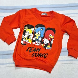 Детска памучна блуза в оранжево Соник и приятели Детска памучна блуза в оранжево Соник и приятели