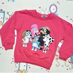 Детска блуза в цикламено розово Блуи и приятели Детска блуза в цикламено розово Блуи и приятели