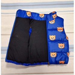 Детски шушляков елек в синьо с мечета