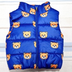 Детски шушляков елек в синьо с мечета Детски шушляков елек в синьо с мечета