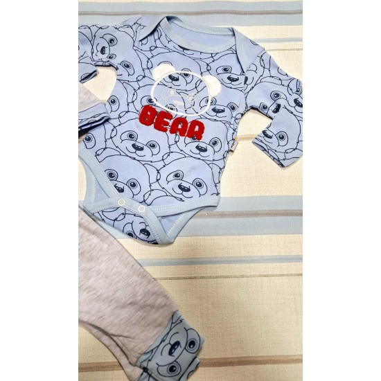 Бебешки комплект в синьо 3части  Мечета