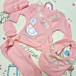 Бебешки комплект 5части в розово Патенце 0-3м Бебешки комплект 5части в розово Патенце 0-3м