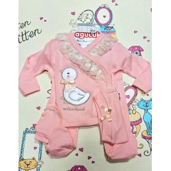 Бебешки комплект 5части в розово Патенце 0-3м Бебешки комплект 5части в розово Патенце 0-3м