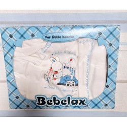 Бебешки комплект в бяло и синьо в кутия Зайчета Бебешки комплект в бяло и синьо в кутия Зайчета