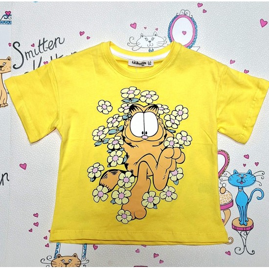 Детска лятна тениска в жълто с Гарфилд Детска лятна тениска в жълто с Гарфилд