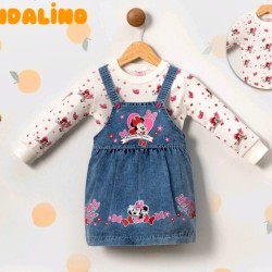 Детска дънкова рокля/сукман с блуза Мини Маус Детска дънкова рокля/сукман с блуза Мини Маус