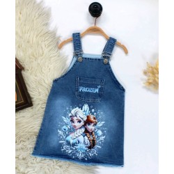 Детски дънков сукман с Елза и Ана