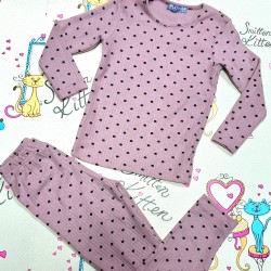 Детски леко ватиран мек комплект в розово на точки Детски леко ватиран мек комплект в розово на точки