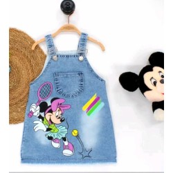 Детски дънков сукман с Мини Маус с тенис ракета Детски дънков сукман с Мини Маус с тенис ракета