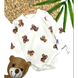 Бебешко памучно боди в бяло с мечета Бебешко памучно боди в бяло с мечета