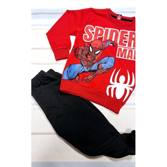 Детски комплект от 2части в червено и черно ,,Спайдърмен Детски комплект от 2части в червено и черно ,,Спайдърмен
