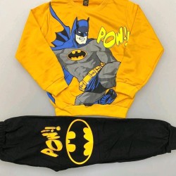 Детски памучен комплект с жълта блуза Батман Детски памучен комплект с жълта блуза Батман