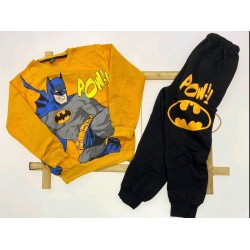 Детски памучен комплект с жълта блуза Батман Детски памучен комплект с жълта блуза Батман