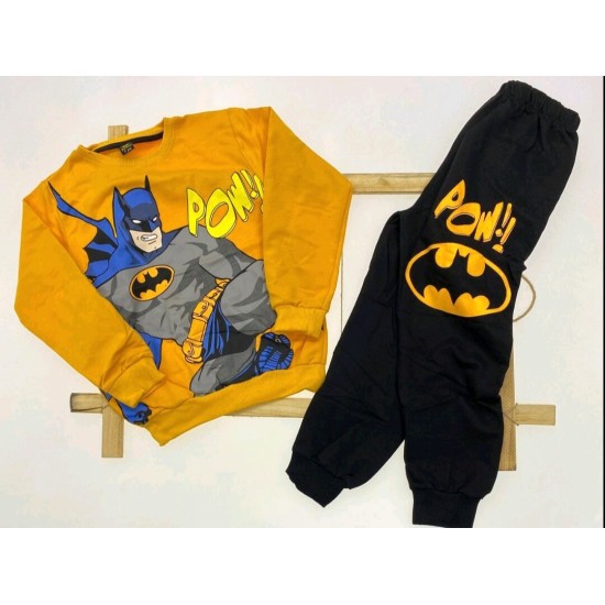 Детски памучен комплект с жълта блуза ,,Батман Детски памучен комплект с жълта блуза ,,Батман