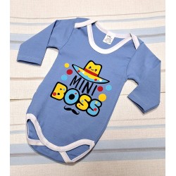 Бебешко боди в синьо Мини шеф Бебешко боди в синьо Мини шеф