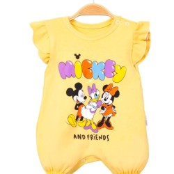 Бебешки летен ромпър/гащеризон в жълто Мини Маус и приятели Бебешки летен ромпър/гащеризон в жълто Мини Маус и приятели