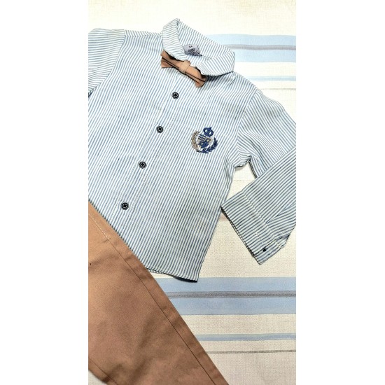 Детски комплект с риза,панталон,тиранти и папионка