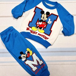 Детски спортен комплект Мики Маус в синьо и бяло
