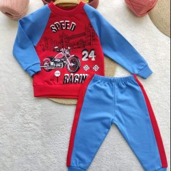 Детски комплект в синьо и червено Мотор Детски комплект в синьо и червено Мотор