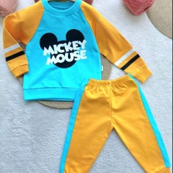 Детски комплект в жълто и синьо Мики Маус Детски комплект в жълто и синьо Мики Маус