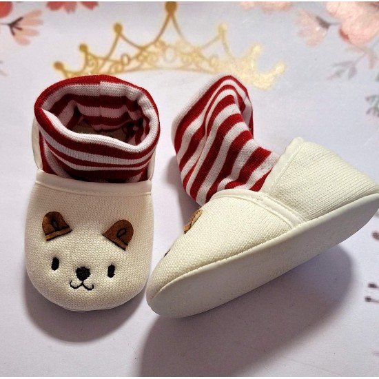 Бебешки памучни буйки чорап в синьо или бяло/червено