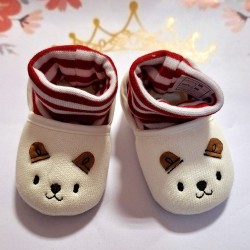 Бебешки памучни буйки чорап в синьо или бяло/червено