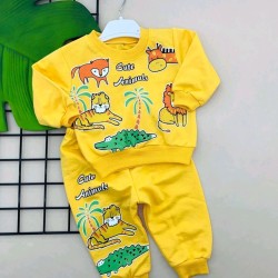 Детски комплект с блуза и долнище в жълто ,,Джунгла Детски комплект с блуза и долнище в жълто ,,Джунгла