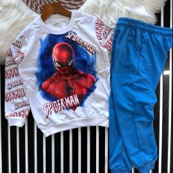 Детски комплект в бяло и синьо Спайдърмен Детски комплект в бяло и синьо Спайдърмен