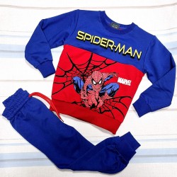 Детски комплект Спайдърмен в синьо и червено
