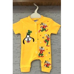 Бебешки летен ромпър/гащеризон в жълто с Плуто