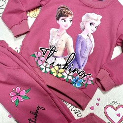 Детски комплект в цвят вишна с Елза и Ана Детски комплект в цвят вишна с Елза и Ана