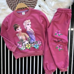 Детски комплект в цвят вишна с Елза и Ана Детски комплект в цвят вишна с Елза и Ана