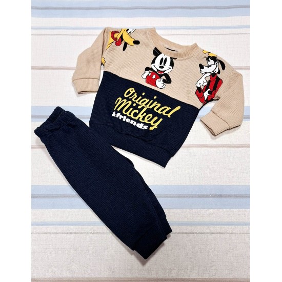 Детски комплект в сиво и тъмносиньо с Мики Маус Детски комплект в сиво и тъмносиньо с Мики Маус