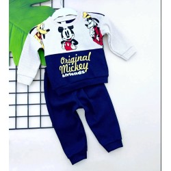 Детски комплект в сиво и тъмносиньо с Мики Маус