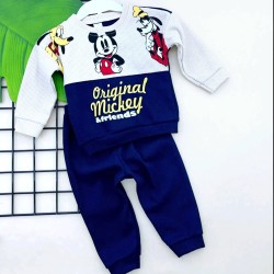 Детски комплект в сиво и тъмносиньо с Мики Маус Детски комплект в сиво и тъмносиньо с Мики Маус