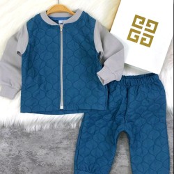 Бебешки комплект в синьо и сиво Матю Бебешки комплект в синьо и сиво Матю