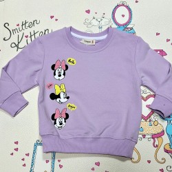 Детска памучна блуза в лилаво с Мини Маус Детска памучна блуза в лилаво с Мини Маус