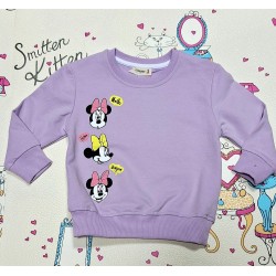 Детска памучна блуза в лилаво с Мини Маус